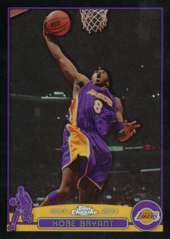 Kobe Bryant 2003 Topps Chrome #36 Black Refractor /500 SGC 8