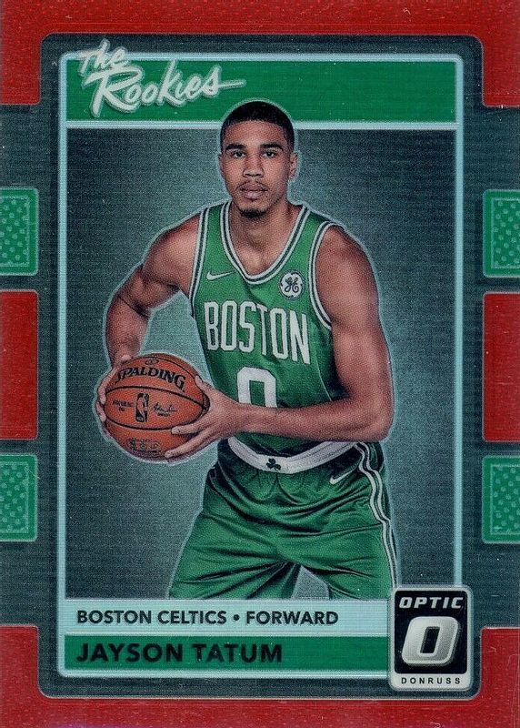 Jayson Tatum 2017 Optic #3 The Rookies - Red /99 Rookie SGC 9.5