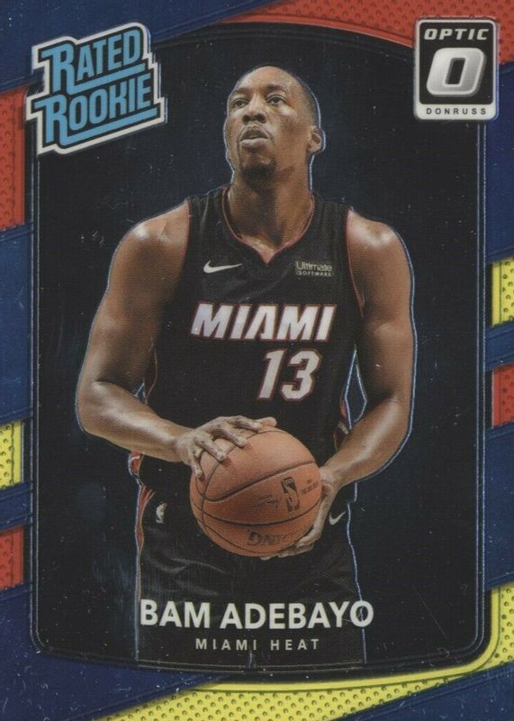 Bam Adebayo 2017 Optic #187 Red & Yellow Rookie SGC 10