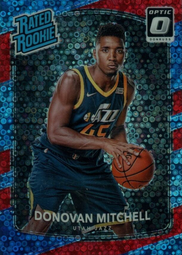 Donovan Mitchell 2017 Optic #188 Fast Break Red /85 Price
