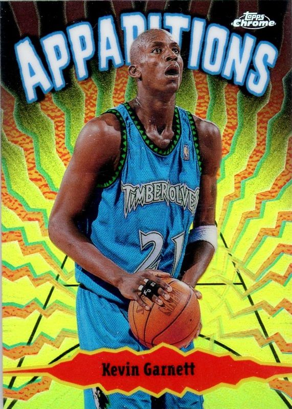Kevin Garnett 1998 Topps Chrome #A12 Apparitions - Refractor /100 RAW