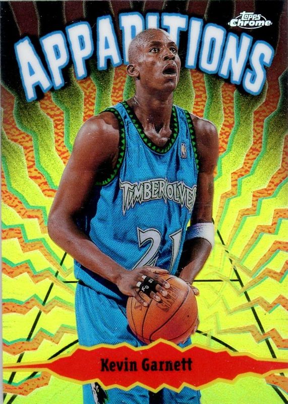 Kevin Garnett 1998 Topps Chrome #A12 Apparitions - Refractor /100 PSA 10