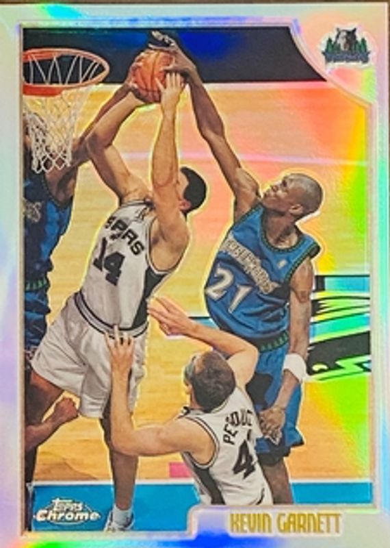 Kevin Garnett 1998 Topps Chrome #125 Refractor BGS 8.5