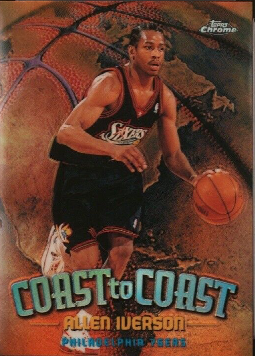 Allen Iverson 1998 Topps Chrome #CC9 Coast to Coast - Refractor 