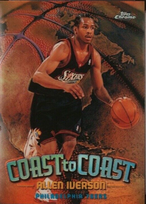 Allen Iverson 1998 Topps Chrome #CC9 Coast to Coast - Refractor PSA 10