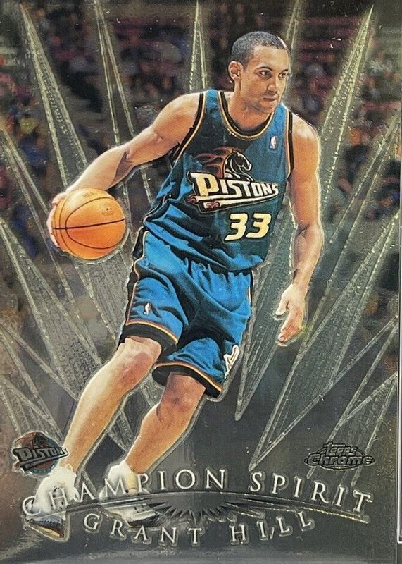 Grant Hill 1998 Topps Chrome #CS2 Champion Spirit PSA 9