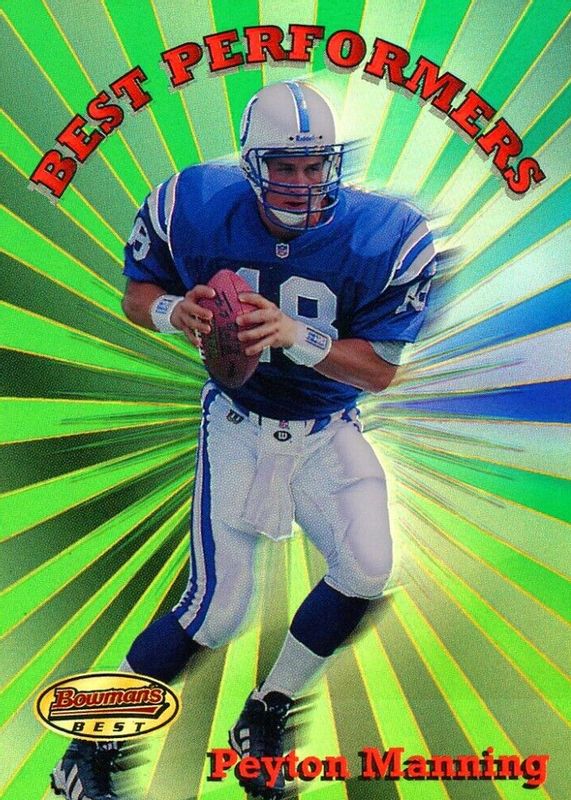 Peyton Manning 1998 Bowman's Best #BP1 Best Performers - Refractor /200 Rookie PSA 10