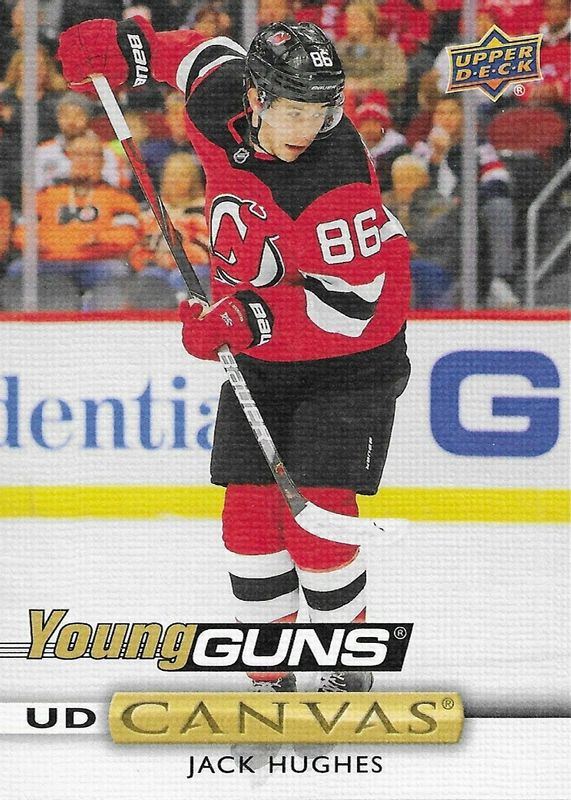 Jack Hughes 2019 Upper Deck #C239 Young Guns Canvas Rookie SGC 10