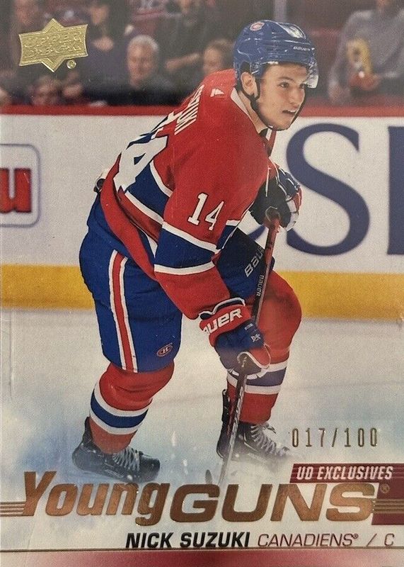 Nick Suzuki 2019 Upper Deck #471 Young Guns - UD Exclusives /100 Rookie RAW