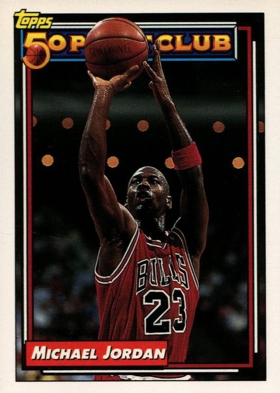 Michael Jordan 1992 Topps #205 50 Point Club RAW