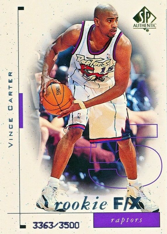 Vince Carter 1998 SP Authentic #95 Rookie FX /3500