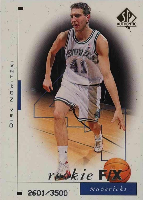 Dirk Nowitzki 1998 SP Authentic #99 Rookie FX /3500 Rookie SGC 9