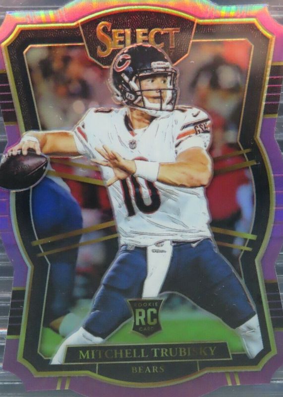 Mitchell Trubisky 2017 Select #197 Premier Level Purple Die-Cut /75 Rookie PSA 10