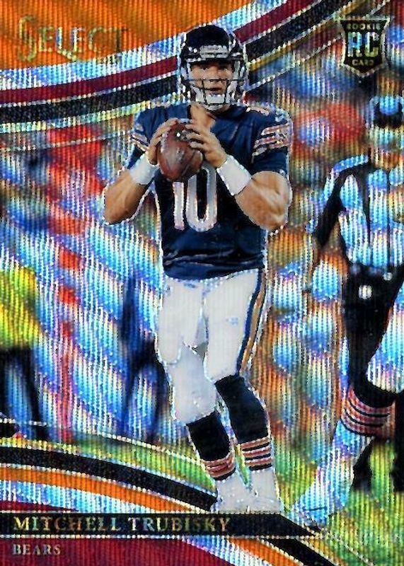 Mitchell Trubisky 2017 Select #253 Field Level Tri-Color /99 Rookie PSA 10