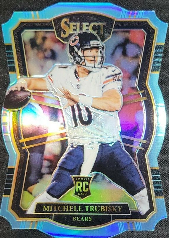 Mitchell Trubisky 2017 Select #197 Premier Level Light Blue Die-Cut /99 Rookie PSA 10