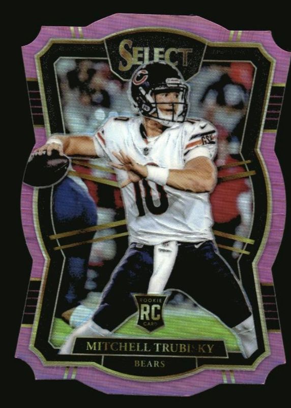 Mitchell Trubisky 2017 Select #197 Premier Level Pink Die-Cut /4 Rookie RAW