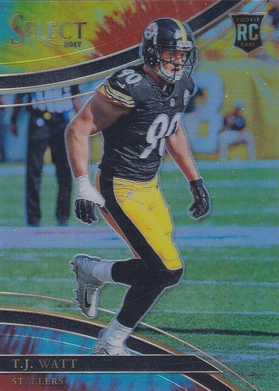 TJ Watt 2017 Select #259 Field Level Tie-Dye /25 Rookie RAW