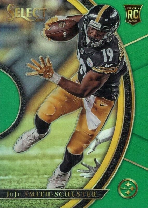 JuJu Smith-Schuster 2017 Select #69 Concourse Green /5 Rookie BGS 9