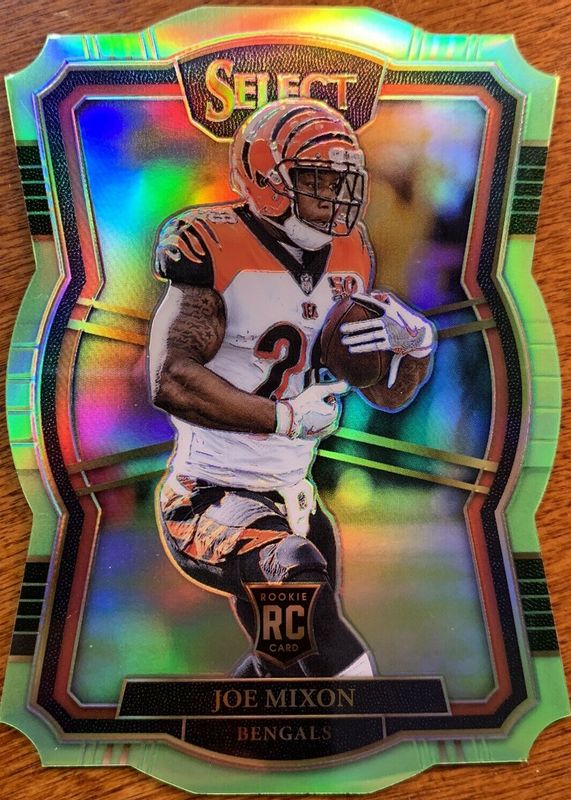 Joe Mixon 2017 Select #136 Premier Level Neon Green Die-Cut /49 Rookie BGS 9