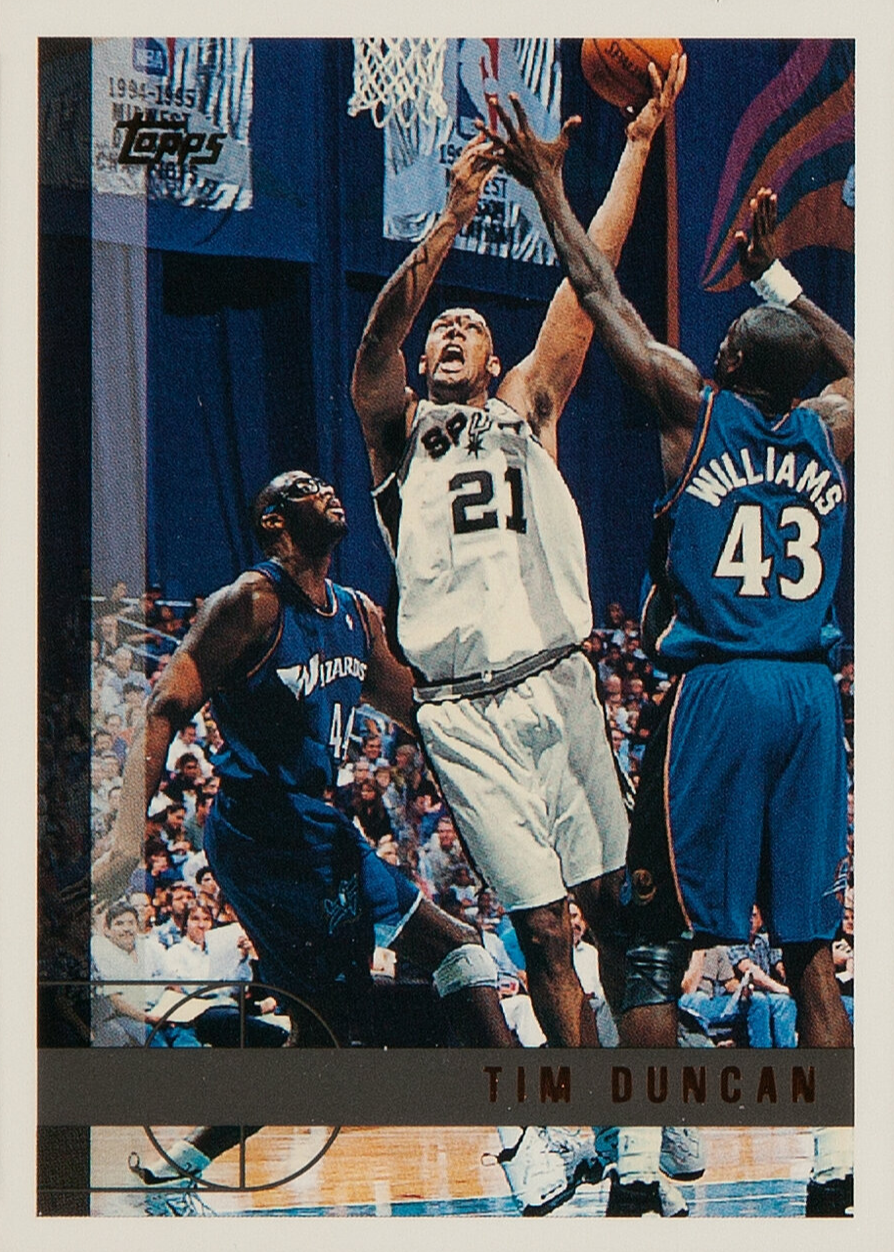 Tim Duncan 1997 Topps Chrome Basketball Rookie Card RC #115