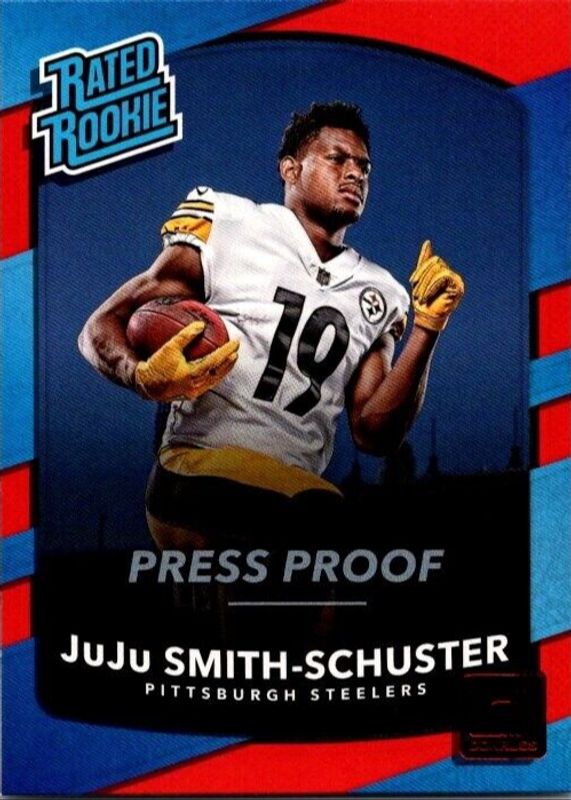 JuJu Smith-Schuster 2017 Donruss #326 Press Proof Red Rookie SGC 10