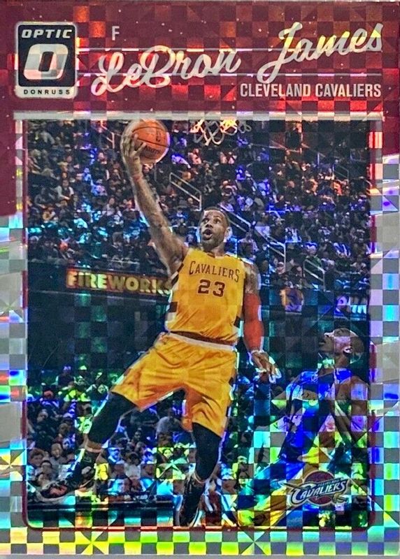 LeBron James 2016 Optic #15 Checkerboard PSA 10