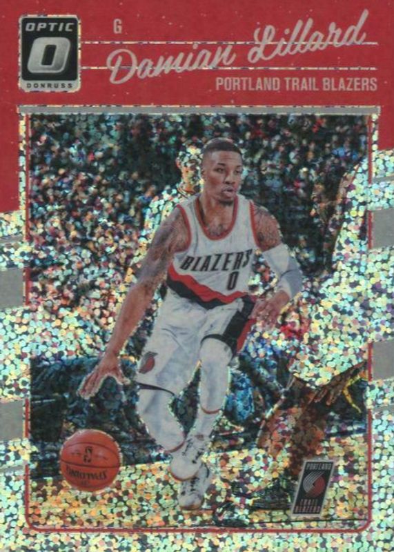 Damian Lillard 2016 Optic #131 White Sparkle /(SSP) PSA 10