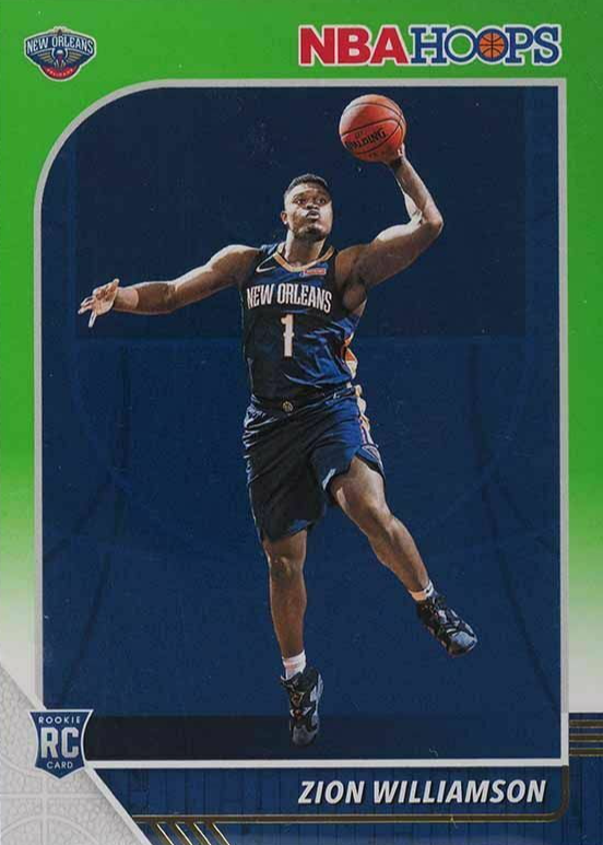 Zion Williamson 2019 Hoops #258 Neon Green Price Guide - Sports