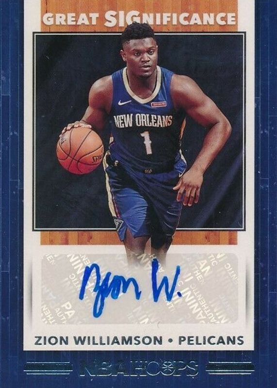 Zion Williamson 2019 Hoops #7 Great SIGnificance Auto Rookie PSA 10