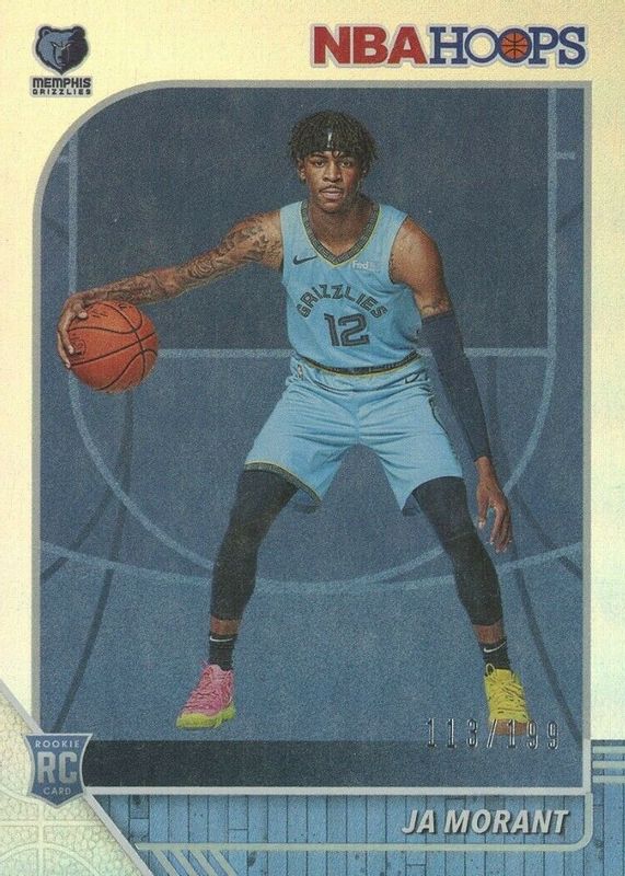 Ja Morant 2019 Hoops #259 Silver /199 Rookie PSA 10