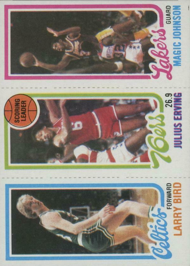 NBA L.Bird/J.Erving/M.Johnson リプリントカード NBA L.Bird/J.Erving/M.Johnson リプリントカード 1980 Topps