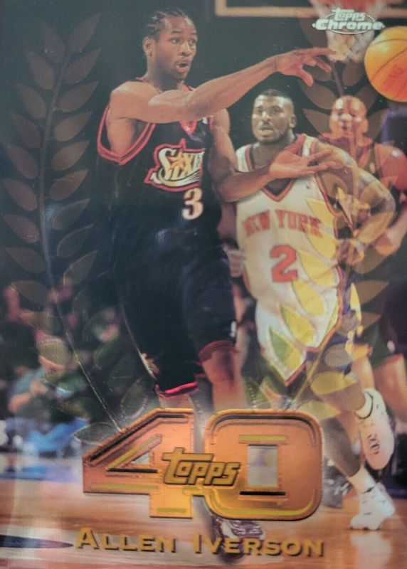 Allen Iverson 1997 Topps Chrome #T40-22 Topps 40 - Refractor SGC 10