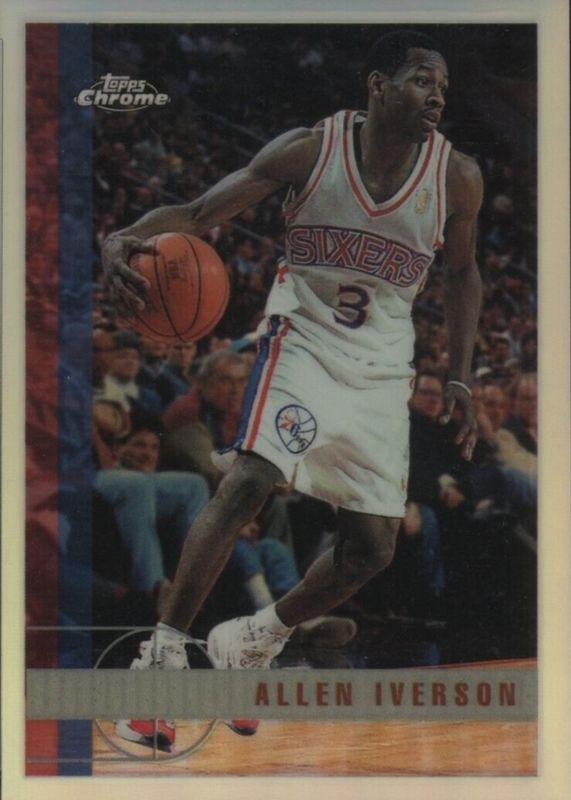 Allen Iverson 1997 Topps Chrome #54 Refractor RAW