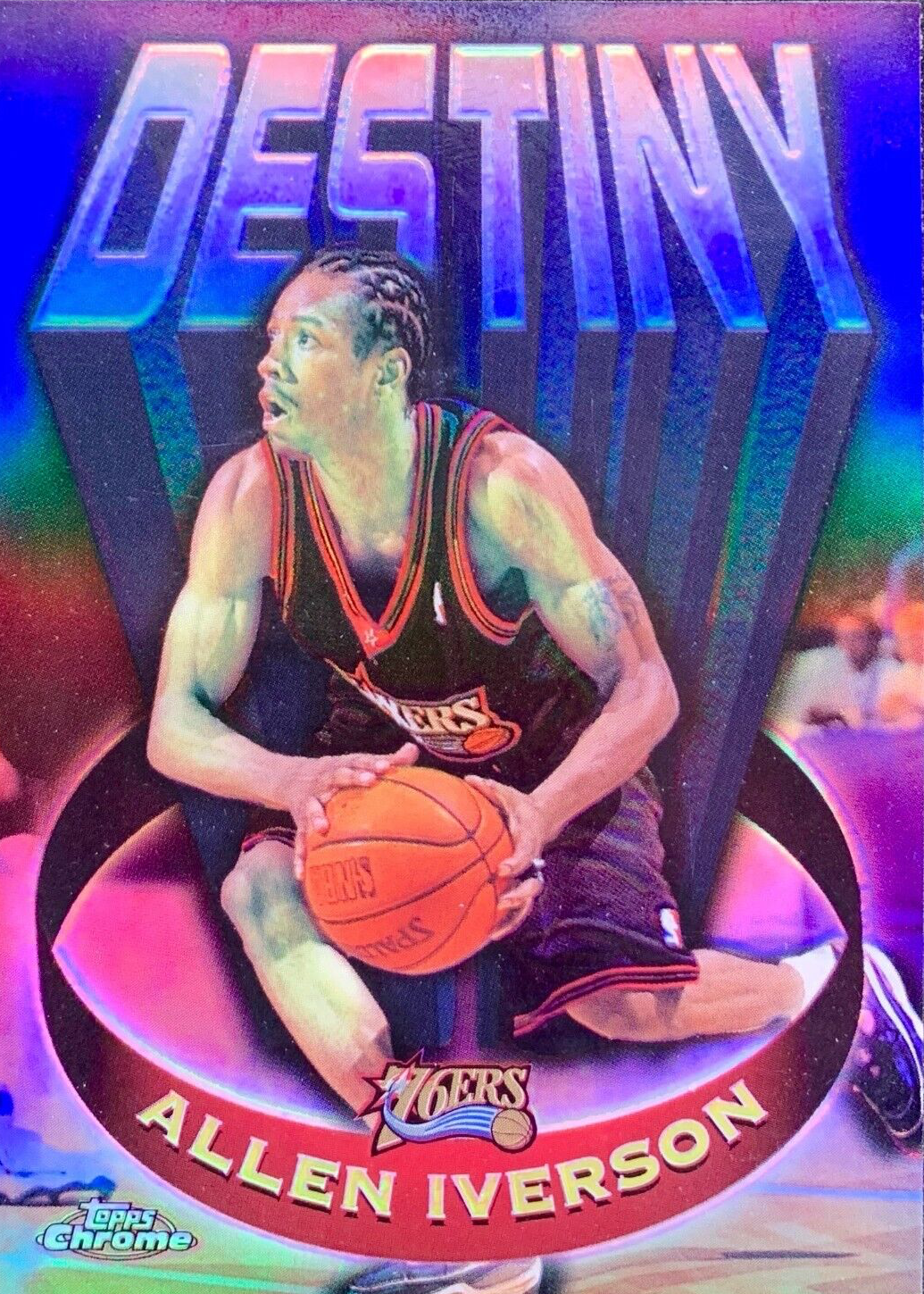 Allen Iverson 1997 Topps Chrome #D14 Destiny - Refractor