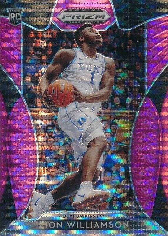 Zion Williamson 2019 Prizm Draft Picks #1 Pink Pulsar Rookie SGC 9.5