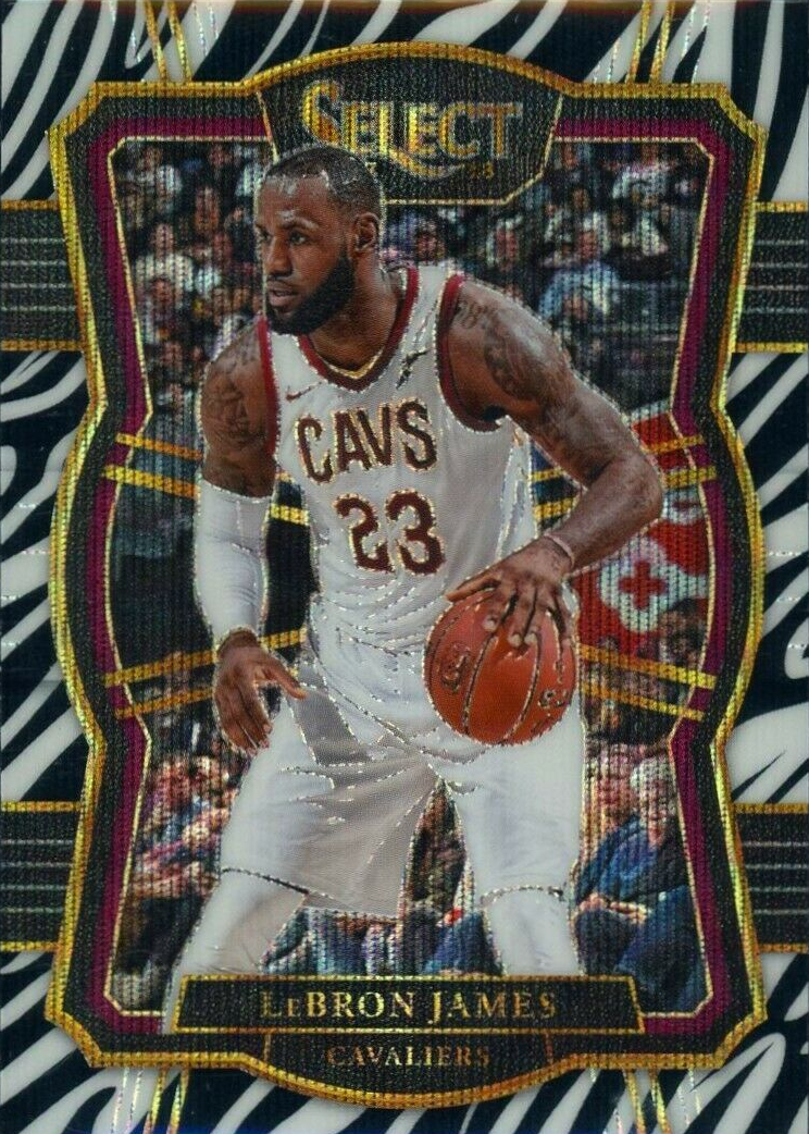 LeBron James 2017 Select #122 Premier Level Zebra /(SSP) Price