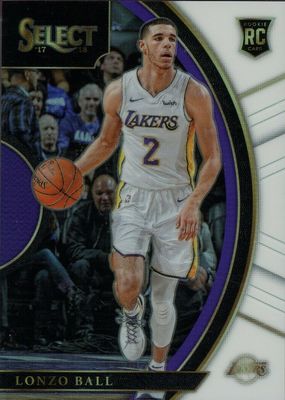 Lonzo Ball 2017-18 Panini Prizm PURPLE FAST BREAK /75 PSA 9