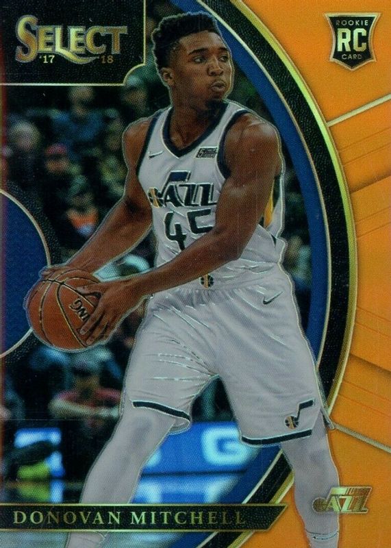 Donovan Mitchell 2017 Select #11 Concourse Orange /75 Rookie PSA 8