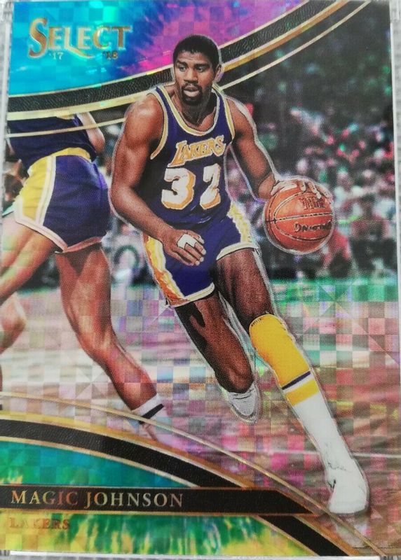 Magic Johnson 2017 Select #297 Courtside Tie-Dye /25 RAW