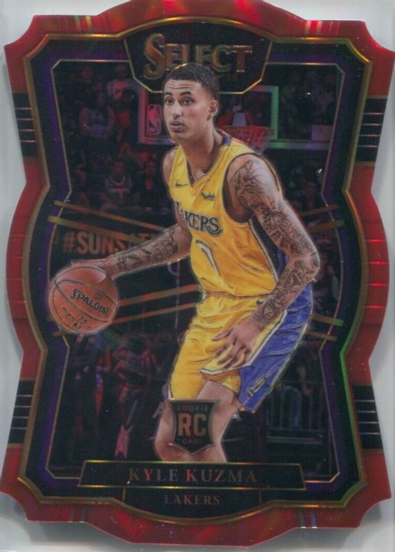 Kyle Kuzma 2017 Select #200 Premier Level Red Die-Cut /135 Rookie SGC 9.5