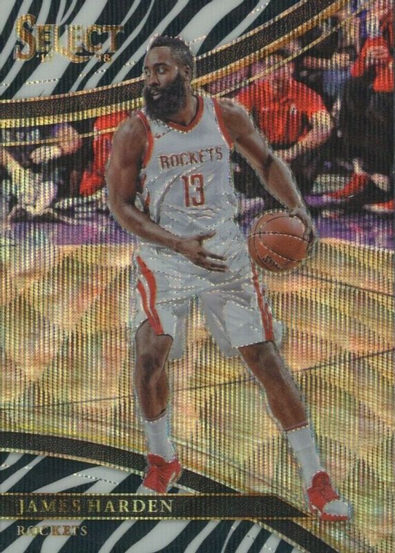 James Harden 2017 Select #235 Courtside Zebra /(SSP) PSA 9