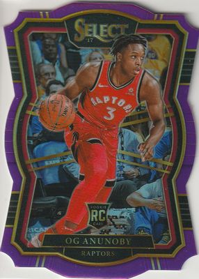 2017 Select #134 Premier Level Purple Die-Cut /99