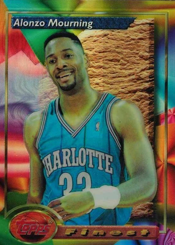 Alonzo Mourning 1993 Topps Finest Refractor PSA 9