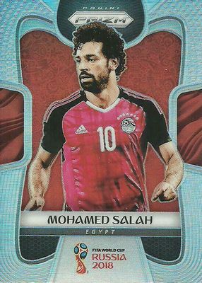 Mohamed Salah 2018 Prizm World Cup #54 Red & Blue Wave Price