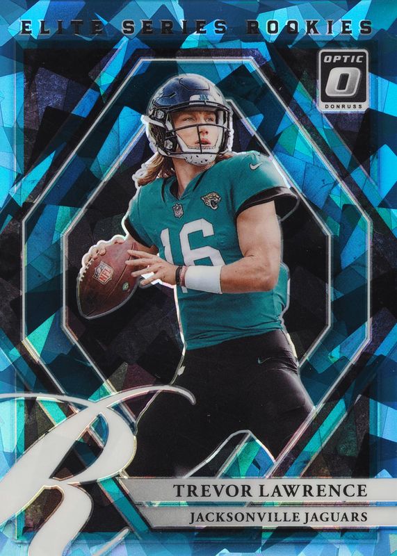 Trevor Lawrence 2021 Optic #ESR-1 The Elite Series Rookies - Ice /15 Rookie PSA 10