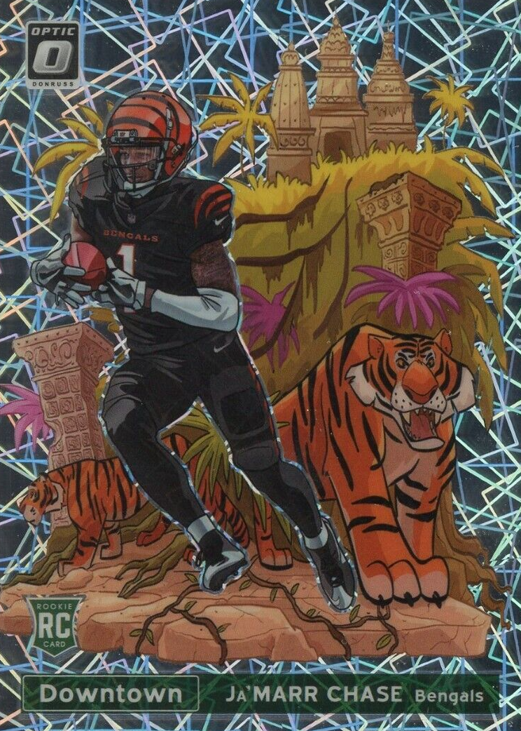 Ja'Marr Chase 2021 Optic #DT-36 Downtown /(SSP) Price Guide