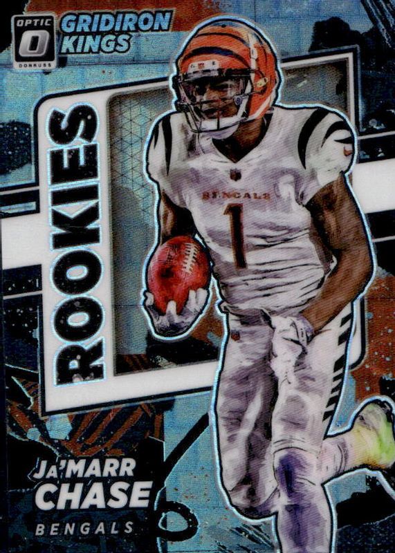 Ja'Marr Chase 2021 Optic #RGK-7 Rookie Gridiron Kings - Black Pandora /25 PSA 10