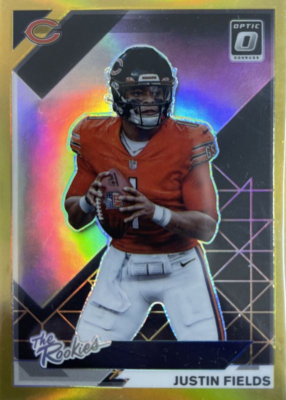 Justin Fields 2021 Optic #TR-4 The Rookies - Gold /10 PSA 10