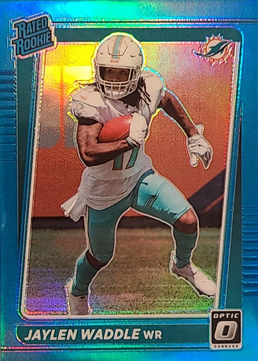 Jaylen Waddle 2021 Optic #208 Aqua /299 Price Guide - Sports Card