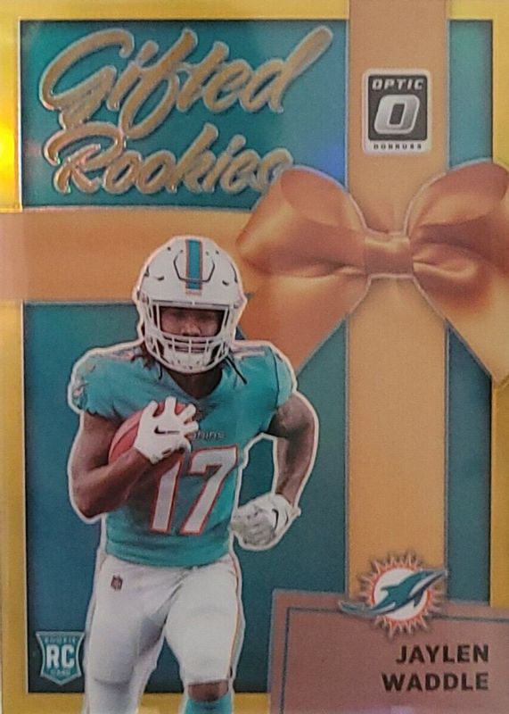 Jaylen Waddle 2021 Optic #GR-8 Gifted Rookies - Gold /10 RAW